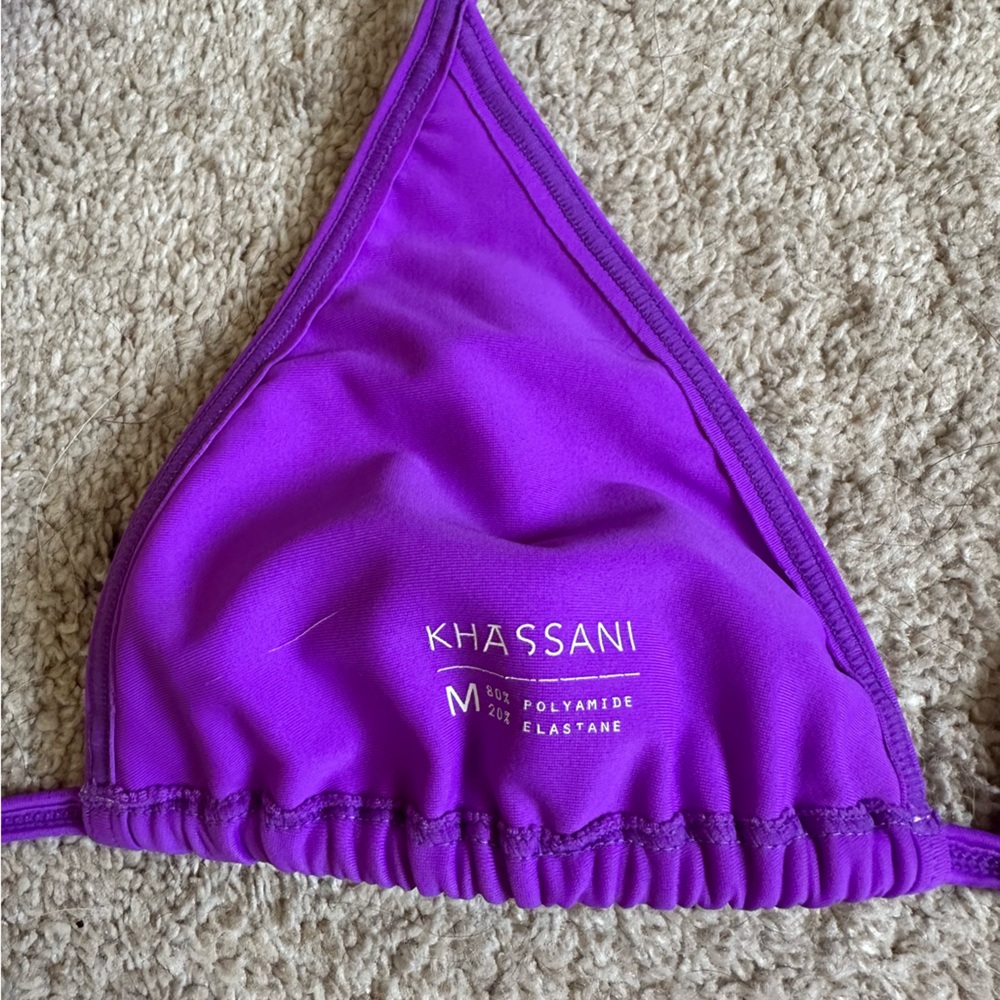 Khassani Purple Thong Bikini Set - Picture 3 of 4